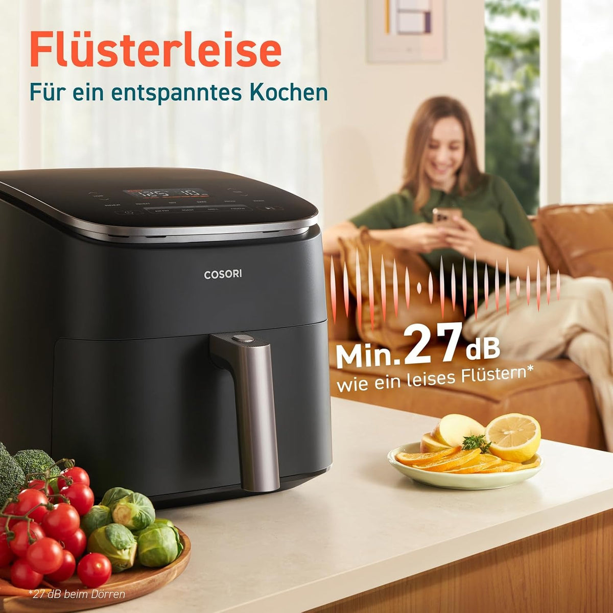 Cosori Heißluftfritteuse, Turboblaze, 9-in-1 6L Heißluftfritteuse