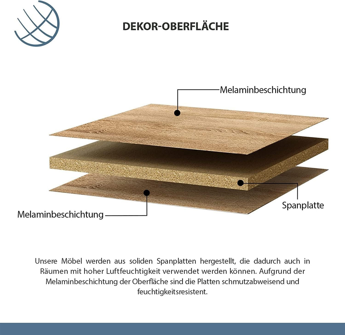 Planetmöbel Garderobe Flur mit Stauraum, Wandgarderobe mit 2 Klappen, Dielenschrank aus Holzwerkstoff Gold Eiche/Anthrazit