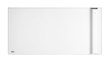 AEG Wandkonvektor WKL 1505 für ca. 15 m², 1500 W, 5-30 °C, wandhängend, LC-Display, Wochentimer, Metall, Ökodesign 2018, 236534 – für ca. 12 m², Aluminiumfront und 120-Min.-Timer