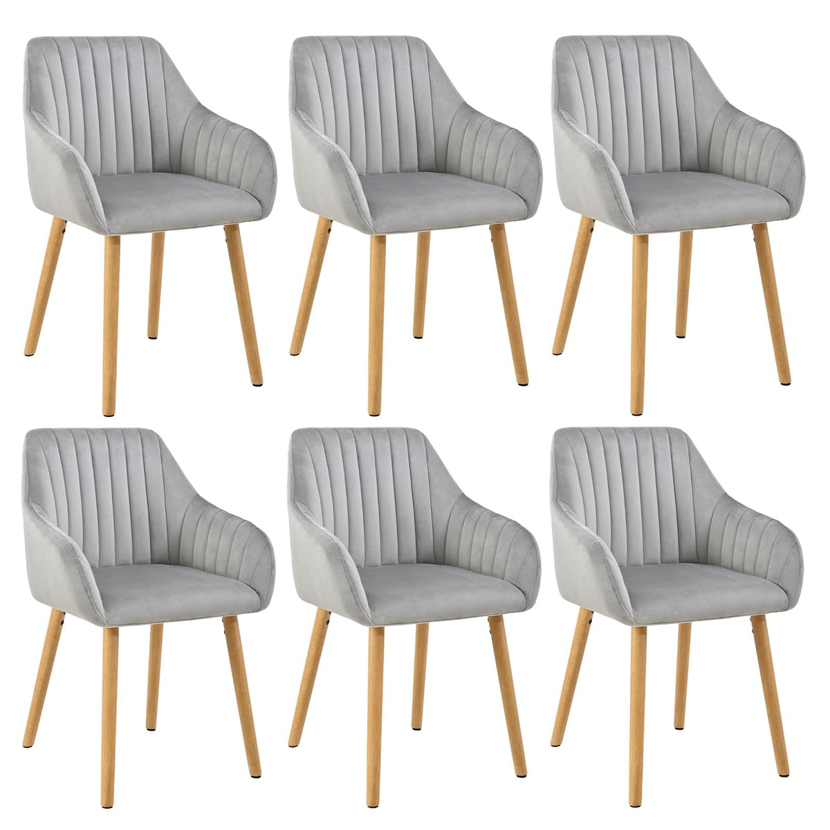 Armlehnenstuhl Esszimmerstuhl 4er Set Beige Holzbeine Polsterstuhl mit Armlehne Stühle Esszimmer Küchenstuhl Wohnzimmerstuhl aus Polyester – 4er Set, Schwarz-samt