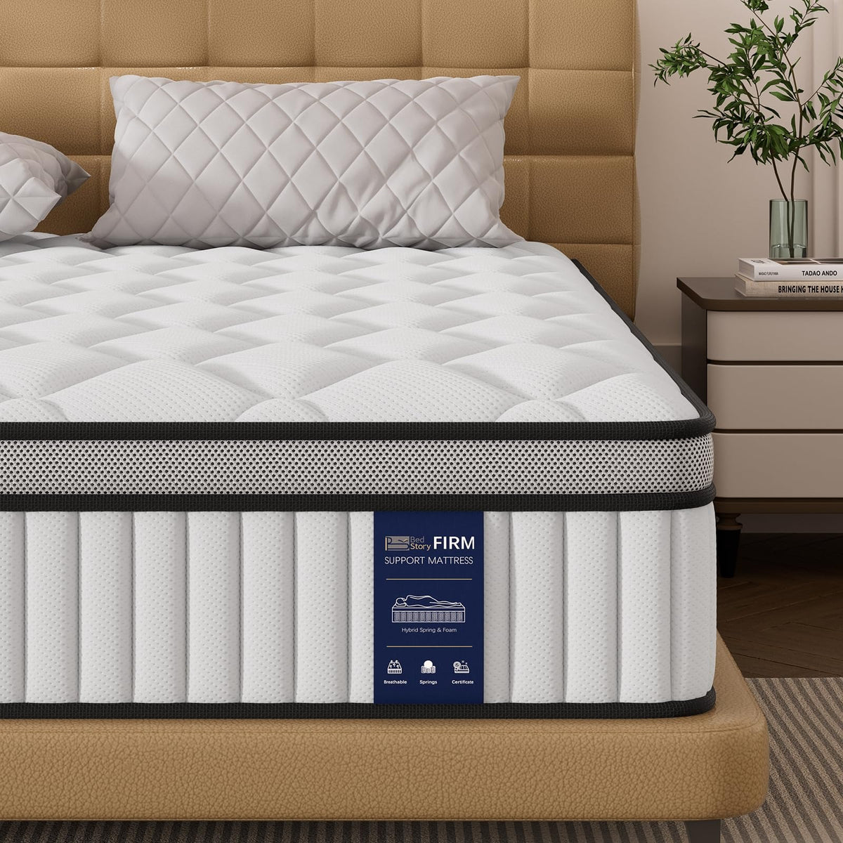 BedStory Matratze 160x200cm,Federkernmatratze H3 Höhe 20cm Taschenfederkernmatratze Mittelfeste Orthopädischem,Öko-Tex Zertifiziert, Matratze für Erwachsene – 20CM, 100 x 200 cm