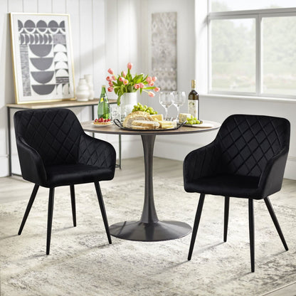 CLIPOP Esszimmerstühle 2er Set, Küchenstühle Grau Samtstoff stühle Polsterstühle mit Armlehne Metallbeine Polstersessel Stühle für Esszimmer Küche (2, Samt Grau) – Boucle Beige, Bouclé, 6