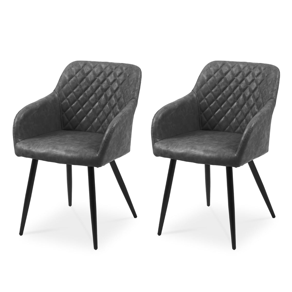 CLIPOP Esszimmerstühle 2er Set, Küchenstühle Grau Samtstoff stühle Polsterstühle mit Armlehne Metallbeine Polstersessel Stühle für Esszimmer Küche (2, Samt Grau) – Leinen Grau, Leinen, 6