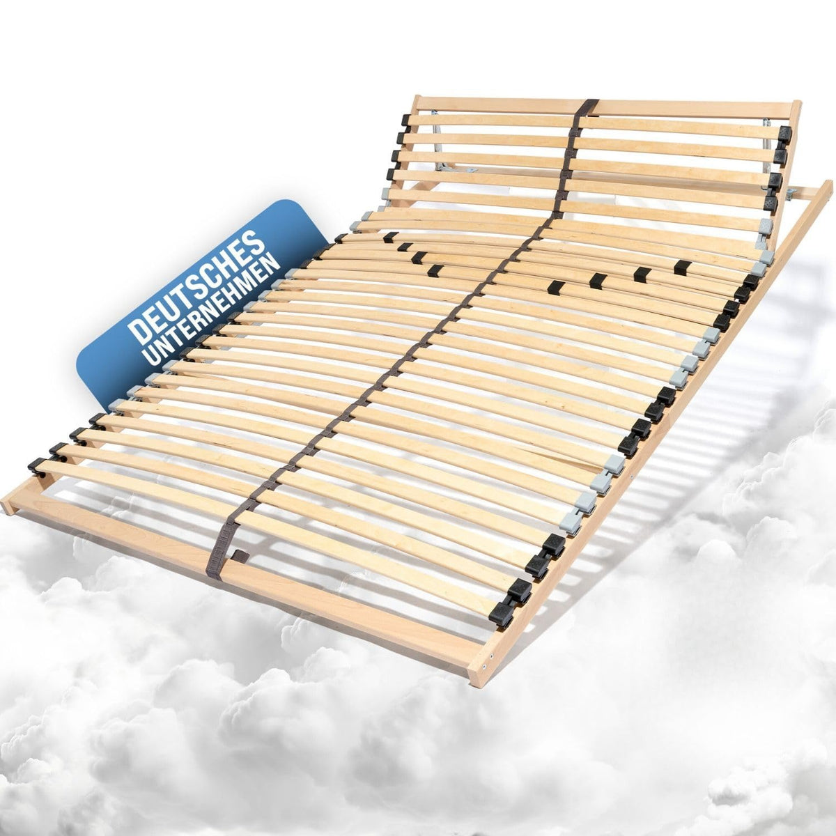 Coemo 7-Zonen Lattenrost 140x200 cm – Verstellbares Kopfteil, 28 Federleisten, 5-fach Härtegrad & Buche-Birken Rahmen bis 140 kg – 90 x 210 cm
