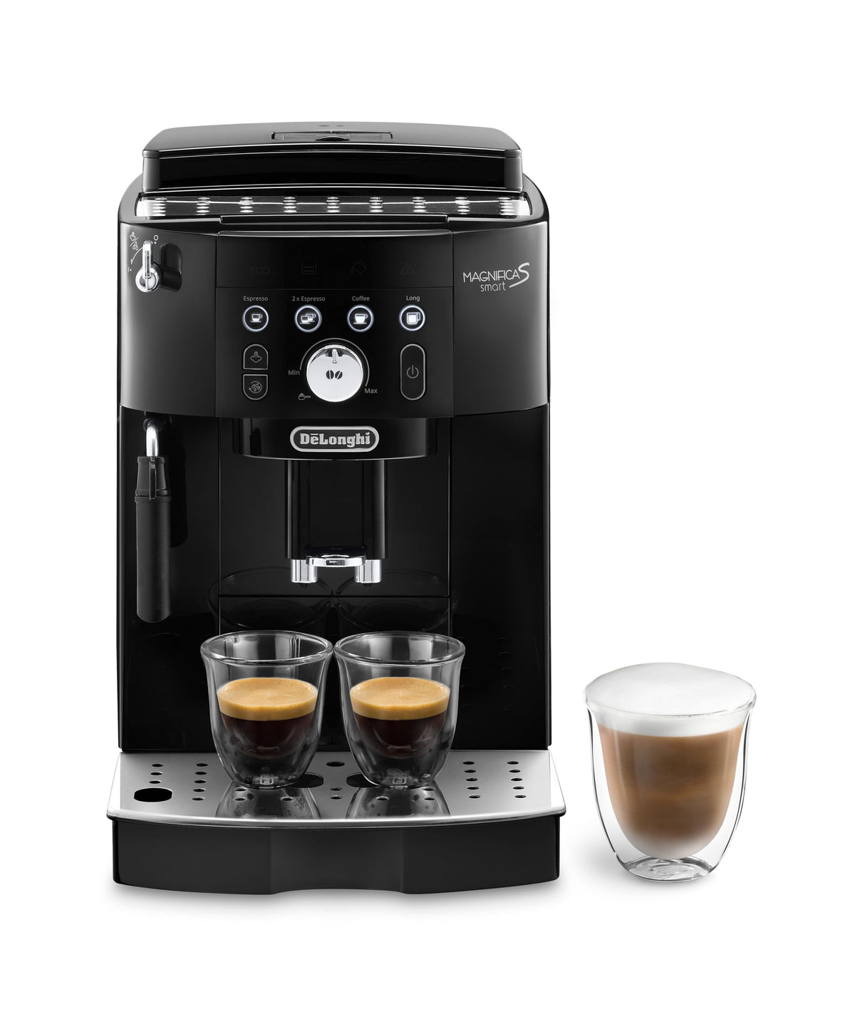 De'Longhi Magnifica S - Kaffeevollautomat 2 Getränke Schwarz – 4 Funktionen, Schwarz