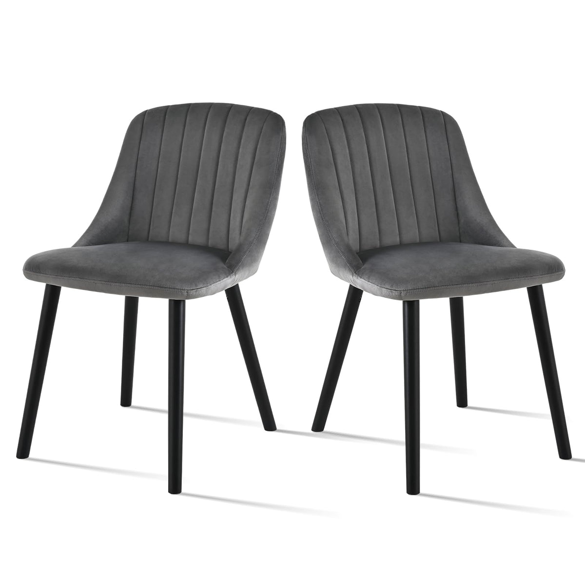 Esszimmerstühle Beige 4er Set Holzbeine Polsterstuhl Küchenstuhl aus Polyester Stühle Esszimmer Wohnzimmerstuhl für Esszimmer Küche Büro – 4er, Gras-grün