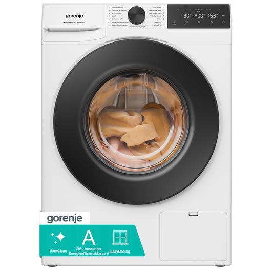 Gorenje WGAM474A Waschmaschine mit Dampffunktion /7 KG /1400 U-Min/ConnectLife /15 Programme/UltraClean/EasyDosing/SteamTech/Inverter PowerDrive /20% besser als Energieeffizienzklasse A/Weiß – 10 kg, full size, Old