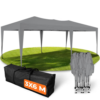 Kronenburg Faltpavillon wasserdicht Dachmaß 3 x 3 m UV Schutz 50+ Pavillon in Champagner mit 4 Seitenteilen – Schwarz, 3 x 3 m mit 4 Seitenteilen