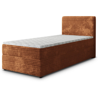 Masseno Boxspringbett PISA Creme mit Matratze & Topper, Polsterbett mit Bettkasten und gepolstertem Kopfteil – Grün, 160x200 cm