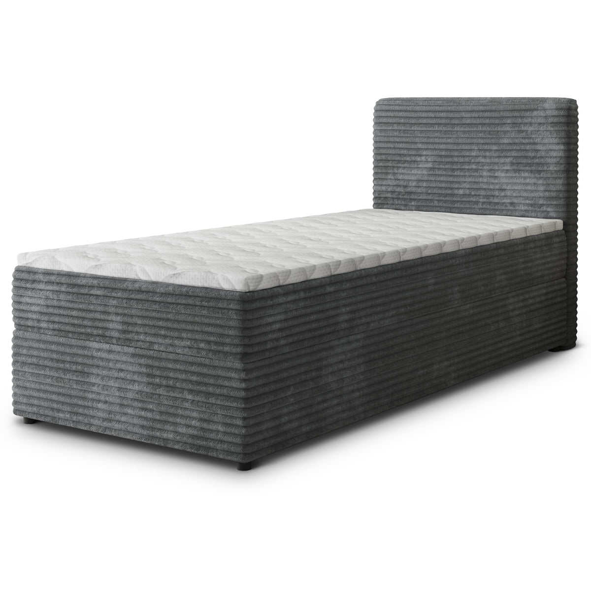Masseno Boxspringbett PISA Creme mit Matratze & Topper, Polsterbett mit Bettkasten und gepolstertem Kopfteil – Kupferfarben, 160x200 cm