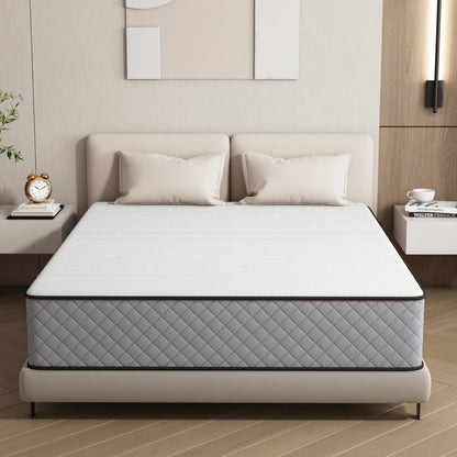 Matratze 140x200 Kaltschaum H2 H3 mit Öko-Tex Zertifiziert 25 cm Höhe, 7-Zone Taschenfederkernmatratze mit Memory-Schaum Bett Matratze 140x200x25cm – Weiß + Blau, 140*200CM