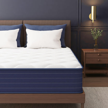 Matratze 180x200, Höhe 25cm mit Oeko-TEX Zertifiziert, Härtegrad H3 und H4, 7 Zonen Taschenfederkernmatratze mit Komfortschaum, Gewebe mit weicher, Langlebig & Hautfreundlich, 180x200x25cm – Blau, 140x200x25cm, Mittel Fest