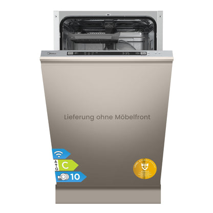 Midea Geschirrspüler Unterbau 60cm Spülmaschine Einbau 14 Maßgedecke EEK C – Freistehend,45cm,C