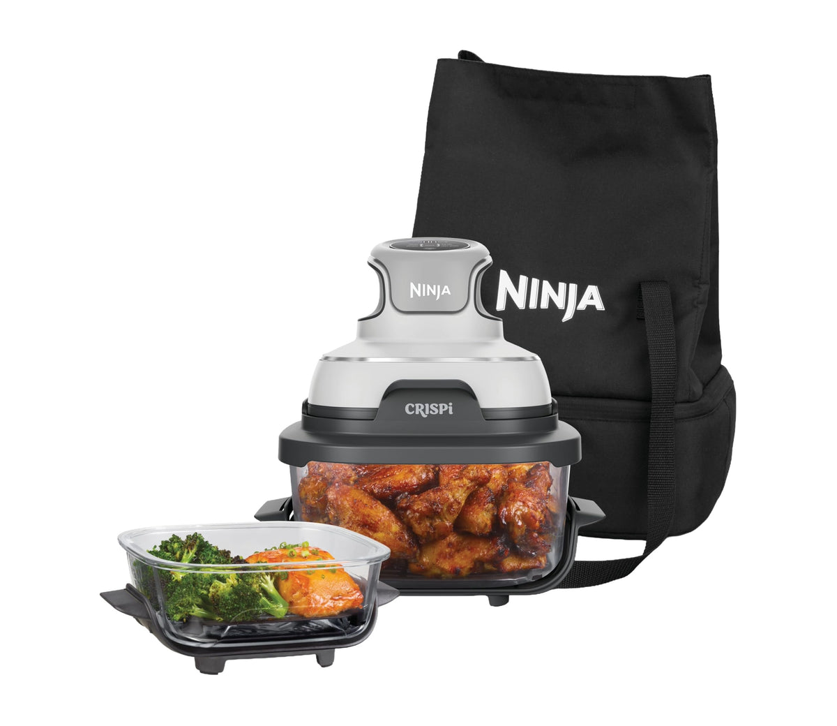 Ninja CRISPi tragbare Heißluftfritteuse Heißluftfritteuse, Stone Gold FN101EUSTGD – Sage