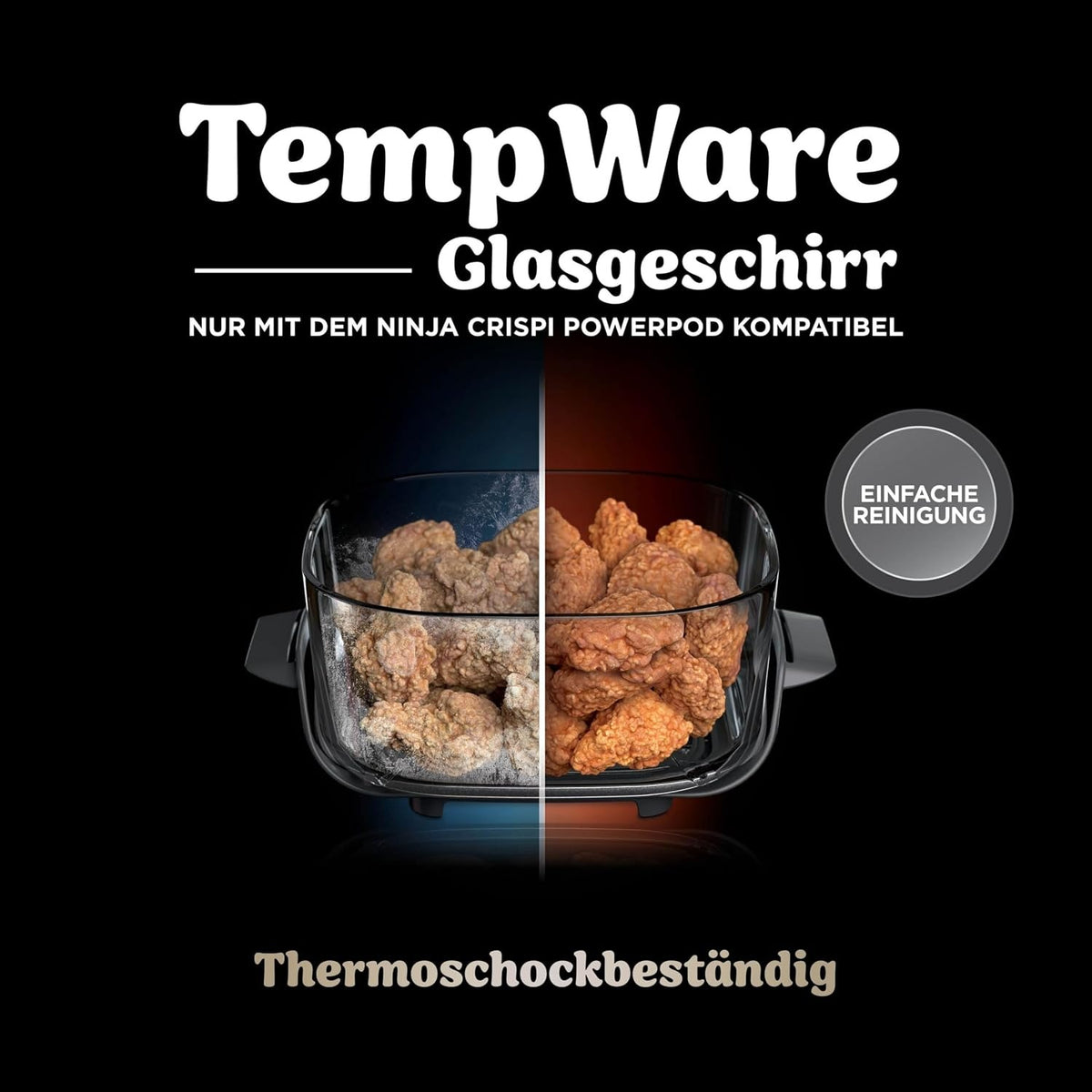 Ninja CRISPi tragbare Heißluftfritteuse Heißluftfritteuse, Stone Gold FN101EUSTGD
