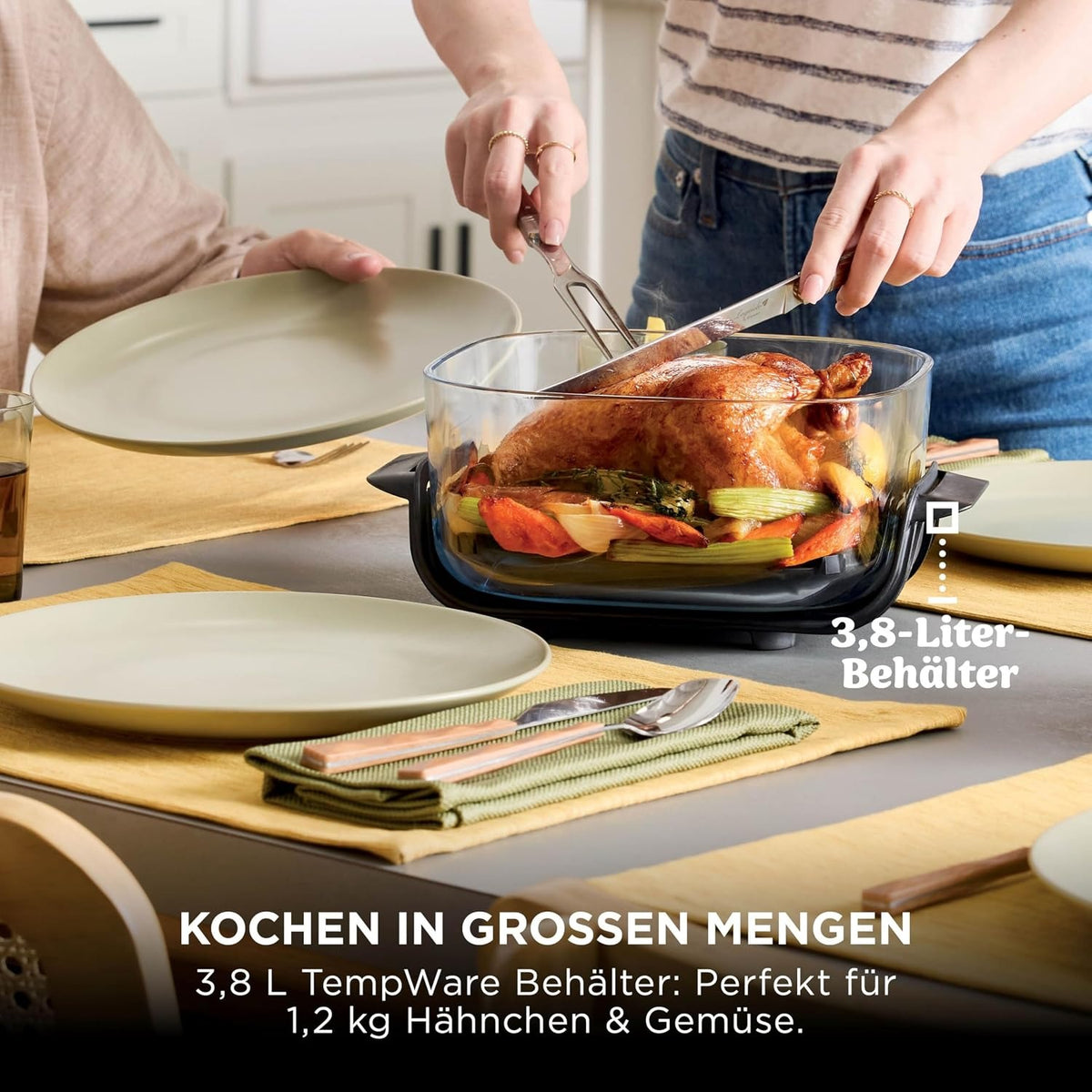 Ninja CRISPi tragbare Heißluftfritteuse Heißluftfritteuse, Stone Gold FN101EUSTGD