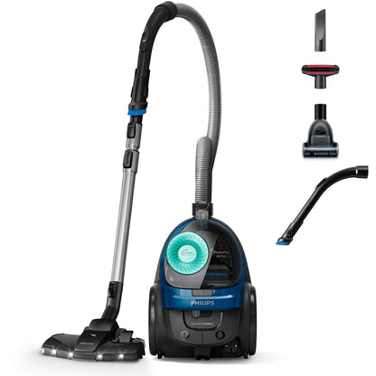 PHILIPS Beutelloser Staubsauger 7000 Serie, Blau, 900 W – TriActive+ Düse, 1,5L Staubvolumen