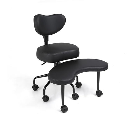 Pipersong Criss Cross Bürostuhl Ergonomisch mit Fußstütze & Rollen, Schreibtischstuhl mit verstellbaren Armlehnen – Ivory, 45cm Seat+Height Adjustable Backrest