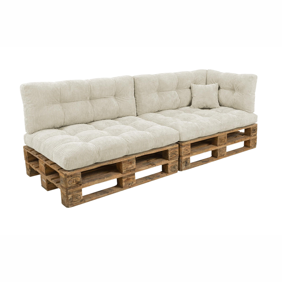 POKAR Palettenkissen Wasserabweisend Palettenauflagen Palettenmöbel Palettensofa 8er Set: Sitzkissen 120x80 + Rückenlehne 120x40, Anthrazit – Anthrazit, Set Sitzkissen 120x80 + Rückenkissen 120x40