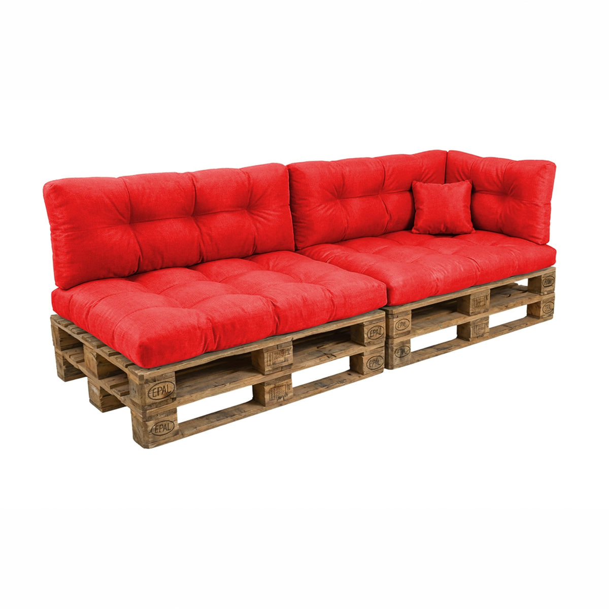 POKAR Palettenkissen Wasserabweisend Palettenauflagen Palettenmöbel Palettensofa 8er Set: Sitzkissen 120x80 + Rückenlehne 120x40, Anthrazit – Grau Cord, 8er Set