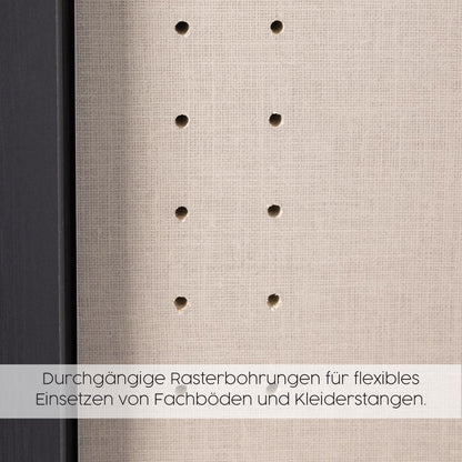 Rauch Möbel Celle Kleiderschrank Weiß Hochglanz, 3-türiger Drehtürenschrank mit 6 Schubladen, Kleiderschrank für Schlafzimmer