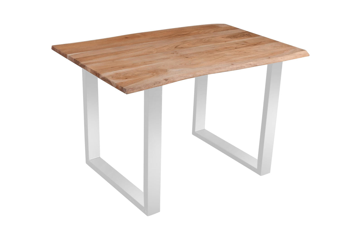 SAM Baumkantentisch Akazienholz Massiv Nussbaumfarben – Industrial Esstisch mit schwarzem U-Gestell – 300 x 100 cm, Nussbaumfarben / Schwarz