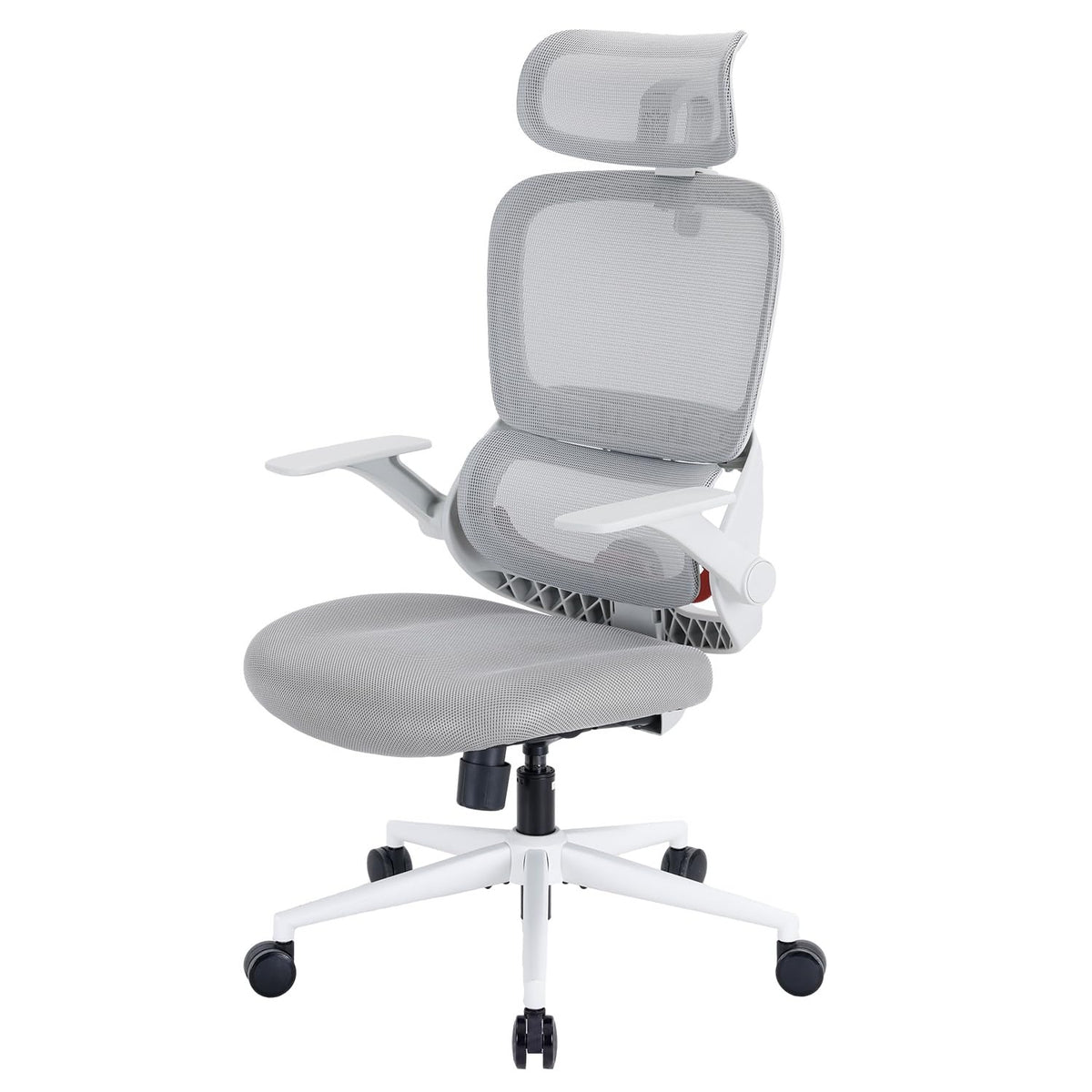 SIHOO Ergonomischer Bürostuhl Schwarz bis 150 kg – Schreibtischstuhl mit verstellbarer Kopfstütze, Lordosenstütze & Armlehnen – Cremeweiß