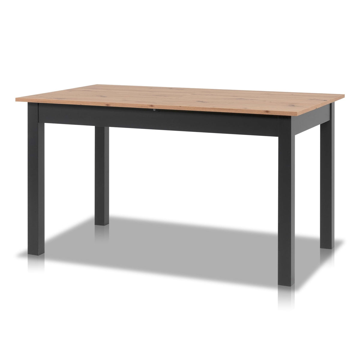 smart Esstisch 140x80 cm Asteiche, Küchentisch ausziehbar bis 180 cm, Esszimmertisch aus Holzwerkstoff inkl. erweiterbare Auszugsplatte, moderner Tisch für bis zu 8 Personen – Weiß, Eckig 110x67 cm