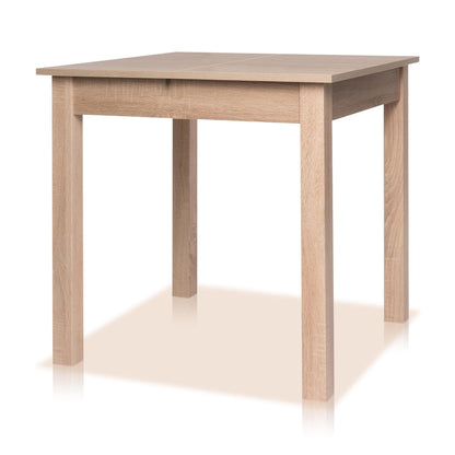 smart Esstisch 140x80 cm Asteiche, Küchentisch ausziehbar bis 180 cm, Esszimmertisch aus Holzwerkstoff inkl. erweiterbare Auszugsplatte, moderner Tisch für bis zu 8 Personen – Asteiche, Ausziehbar Eckig 80x80 cm
