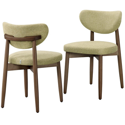 VASAGLE Esszimmerstuhl 4er Set, Küchenstuhl, Polsterstuhl mit Massivholzbeinen, ergonomische Rückenlehne, Aussparung als Griff, Mid-Century-Modern-Stil, Küche, cappuccinobeige KDC668L101-2J – Cappuccinobeige, 4er Set