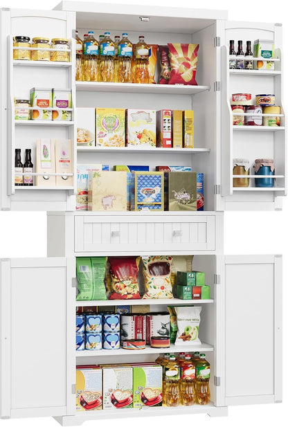 VASAGLE Küchenschrank, Mehrzweckschrank freistehend, 76 x 40 x 182 cm