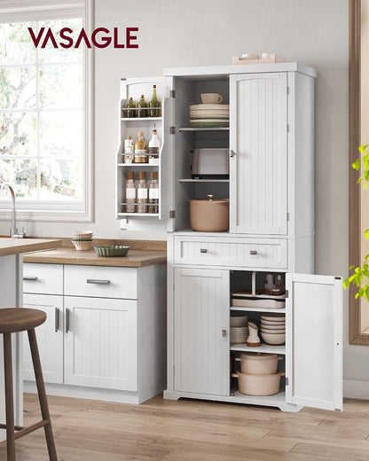 VASAGLE Küchenschrank, Mehrzweckschrank freistehend, 76 x 40 x 182 cm
