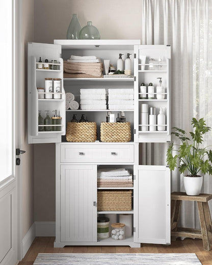 VASAGLE Küchenschrank, Mehrzweckschrank freistehend, 76 x 40 x 182 cm