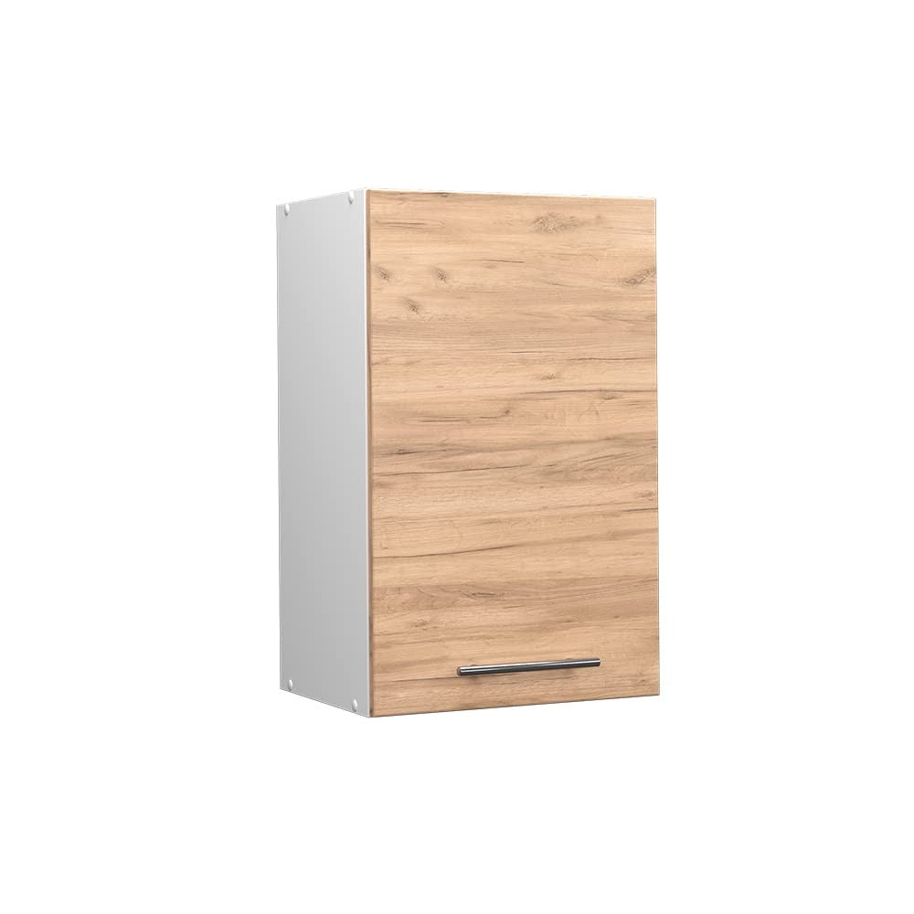 Vicco Hängeschrank Fame-Line, Weiß Hochglanz, 60 cm – Bordeaux Hochglanz/Weiß, Hängeglasschrank 80 cm