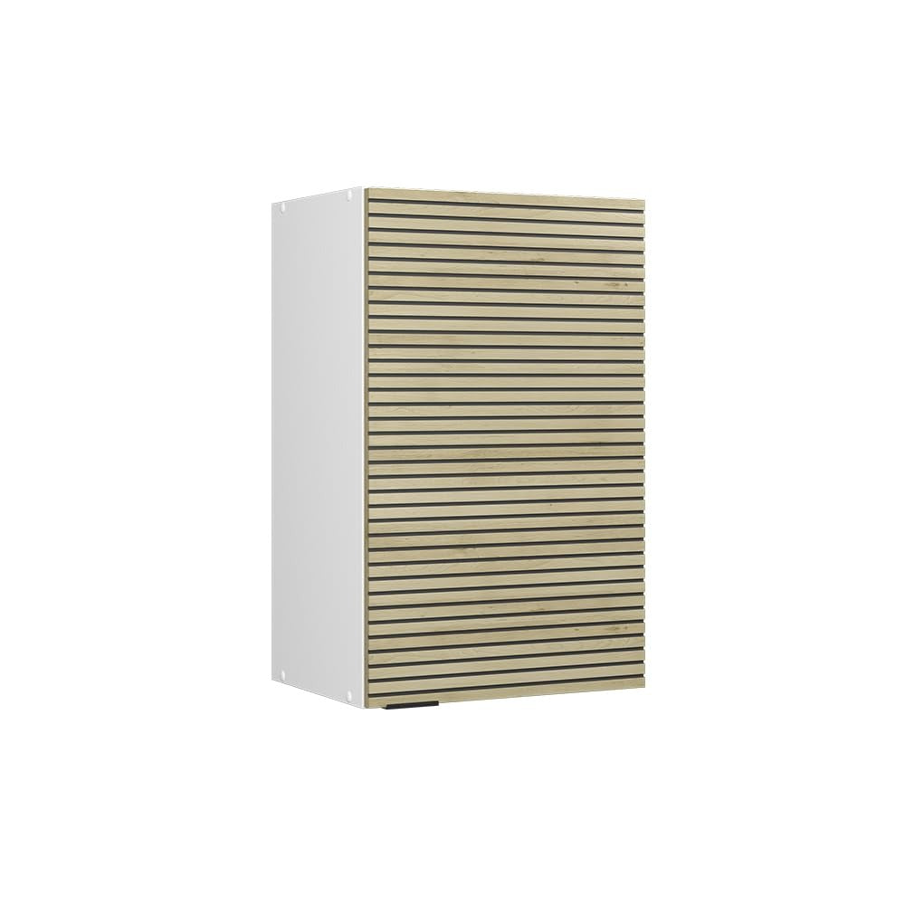Vicco Hängeschrank Fame-Line, Weiß Hochglanz, 60 cm – Anthrazit-gold Landhaus/Weiß, Hängeschrank 60 cm