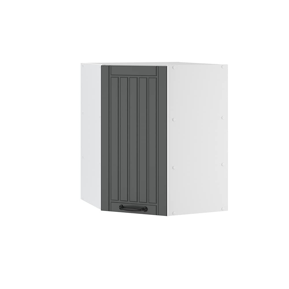 Vicco Hängeschrank Fame-Line, Weiß Hochglanz, 60 cm – Grün-gold Landhaus/Weiß, Eckhängeschrank 57 cm