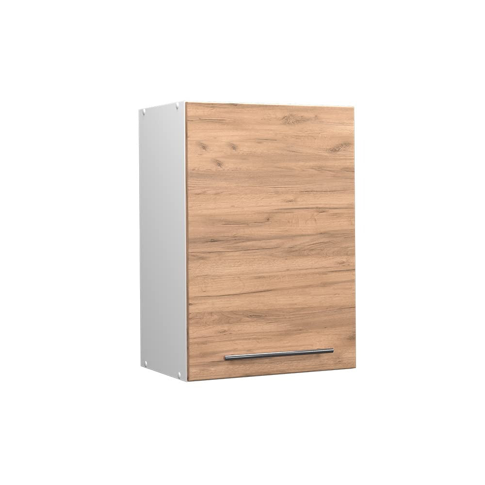 Vicco Hängeschrank Fame-Line, Weiß Hochglanz, 60 cm – Dunkelgrau/Weiß, Hängeglasschrank 40 cm