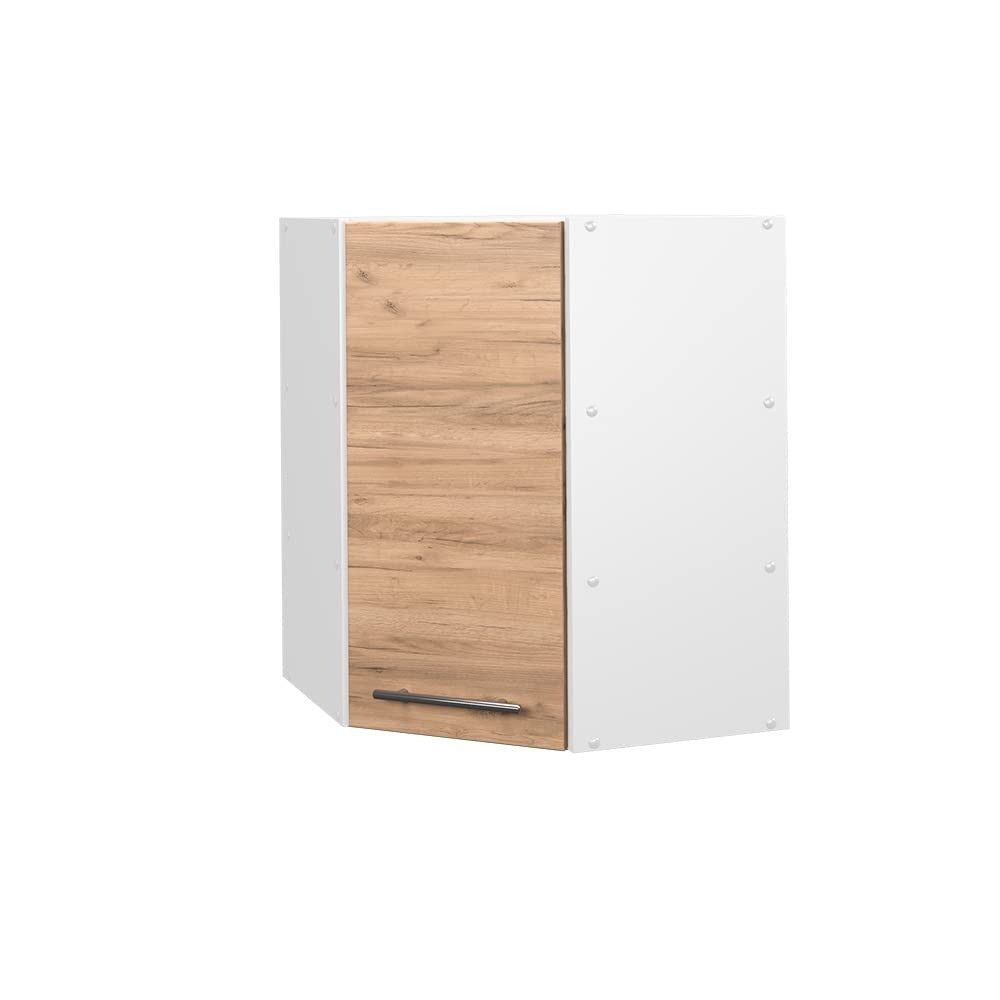 Vicco Hängeschrank Fame-Line, Weiß Hochglanz, 60 cm – Anthrazit Hochglanz/Weiß, Hängeschrank 45 cm