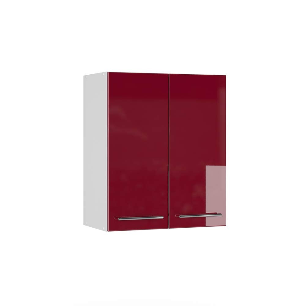 Vicco Hängeschrank Fame-Line, Weiß Hochglanz, 60 cm – Grün-gold Landhaus/Weiß, Hängeschrank 60 cm (flach)