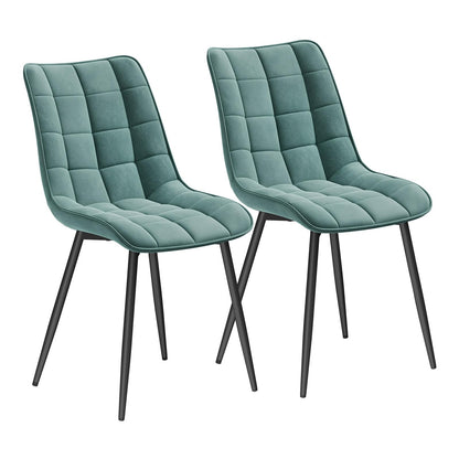 WOLTU Esszimmerstühle 4er Set, Küchenstühle gepolstert mit Rückenlehne – Blau, 8er Set