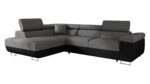 Mirjan24 Torezio Ecksofa mit Schlaffunktion & Bettkasten – L-Form Wohnlandschaft mit verstellbaren Kopfstützen, Schlafsofa für Wohnzimmer – Page: Left, Soft 029 + Lux 05